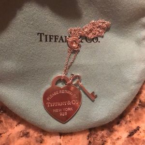 Tiffany heart tag & key pendant